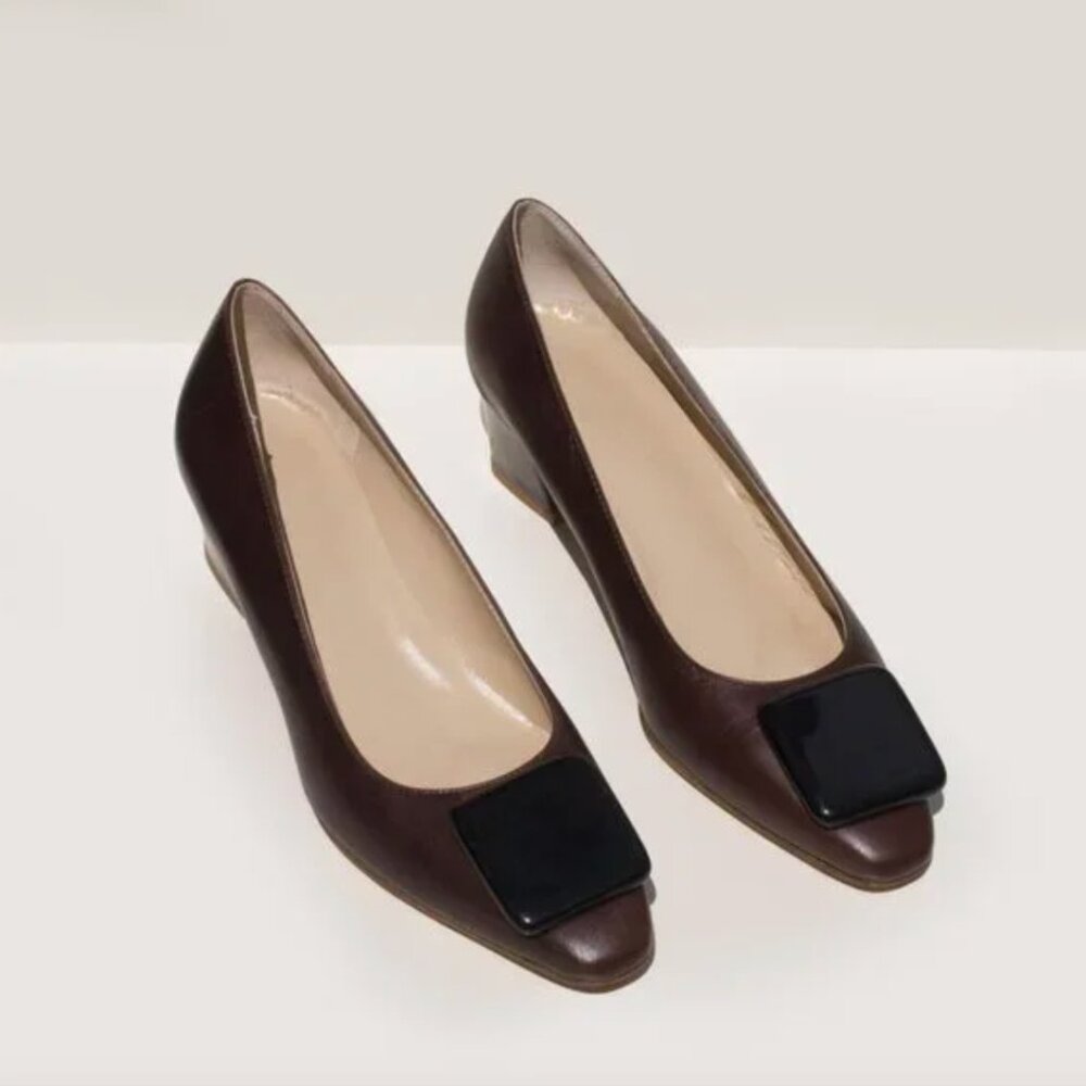 Maryam Nassir Zadeh Cecil Pump, Mahogany, Size 41